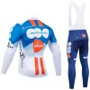 Fietskleding (Fietsshirt Lange Mouw + Lange Koersbroek) 2024 Team DSM - Blauw